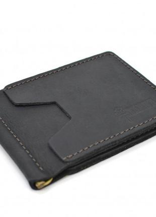 Кожаный зажим для денег черный rac-hold-001 tarwa