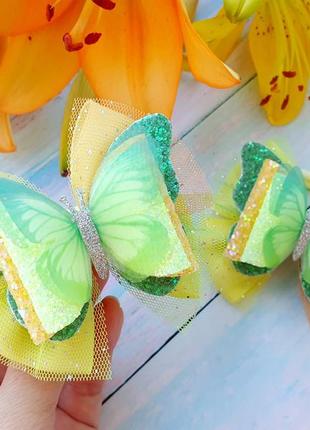 Яскраві бантики - метелики бантики с бабочками2 фото