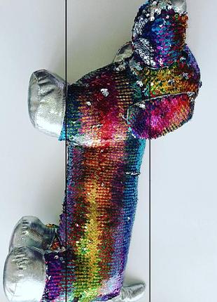 М'яка іграшка собачка з паєток 4