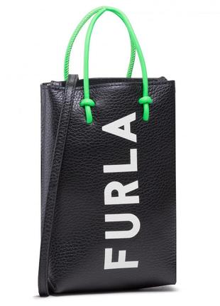 Сумка шкіряна шкіряна кроссбоди furla essential mini vertical crossbody leather bag