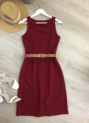 Шикарне міді плаття футляр бордового винного кольору