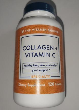 Колаген і вітамін c, 120 таблеток the vitamin shoppe