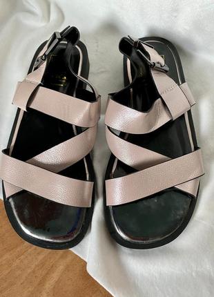 Новые босоножки розовые пудровые сандали2 фото