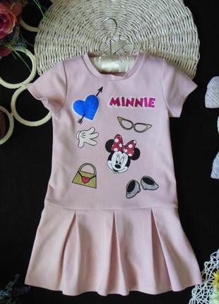 Гламурное платье с minnie mouse h&m