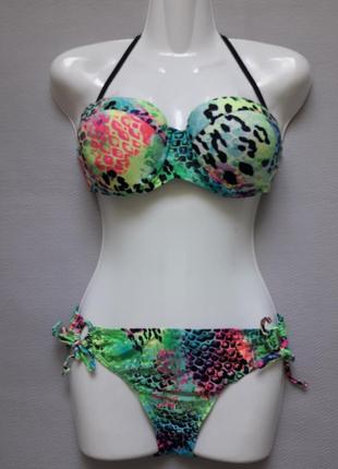 Класний роздільний купальник принт абстракція