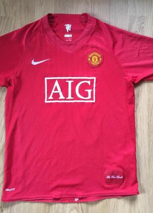 Футболка винтаж nike fit dry aig manchester united nani 17 футбол. оригінал.  vintage1 фото