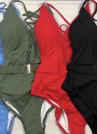 Вишуканий суцільний купальник з поясом atlantic beach