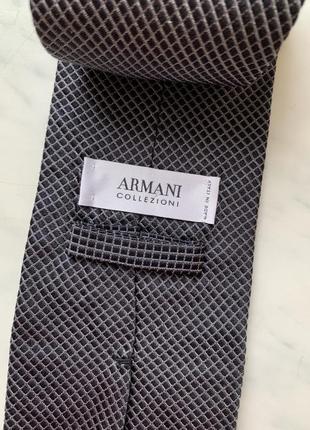 Сіра чорна краватка галстук armani collezioni3 фото