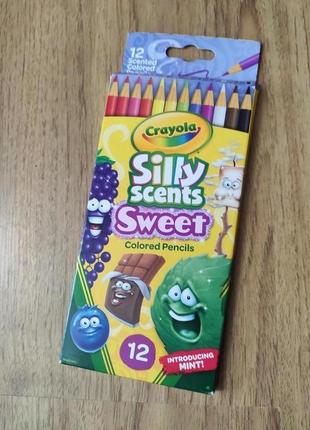 Дитячі кольорові олівці з запахами фруктів crayola сша різні