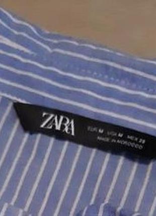 Zara хлопковая рубашка полоска в стиле оверсайз из новых коллекций /863/5 фото