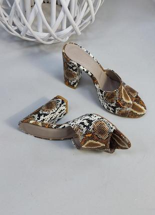 Сабо шльопанці на каблуку9 фото