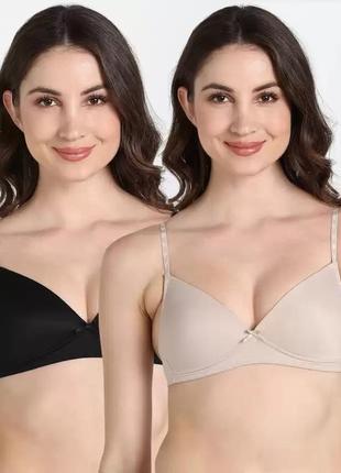 34d / 75d базовий гладкий бюстгальтер без кісточок marks & spencer кольору nude