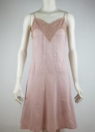 Платье сарафан на подкладке "promod" пудровое (франция)2 фото