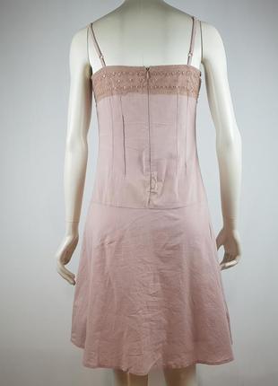 Платье сарафан на подкладке "promod" пудровое (франция)6 фото