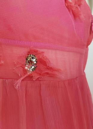Платье сарафан шелковое "exe'x" с декором (италия)4 фото