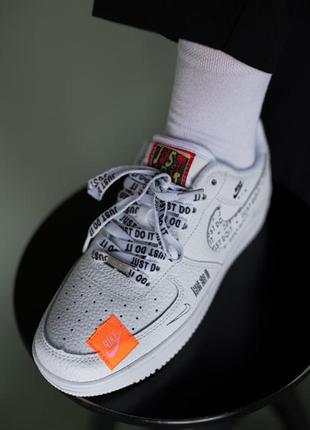 Nike air force 1 low "just do it" (white logo) чоловічі кросівки 🔶 найк аір форс10 фото