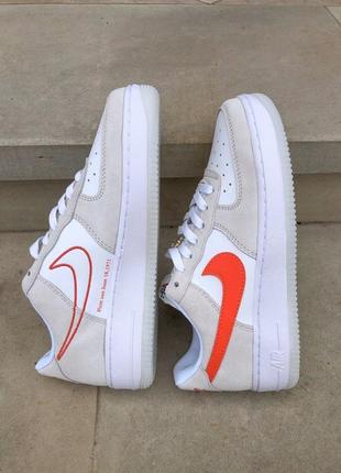 Nike air force 1 white/beige/orange 🔻 женские кроссовки найк аир форс3 фото