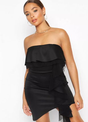 Міні сукня бандо з воланами