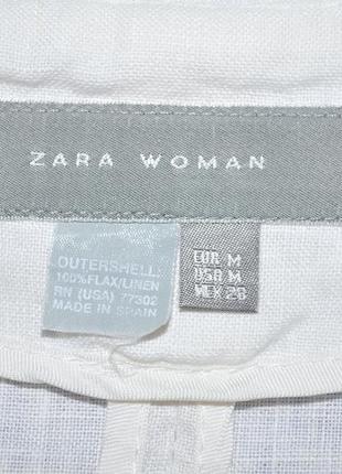 Жіночій стильний льняний піджачок zara іспанія5 фото