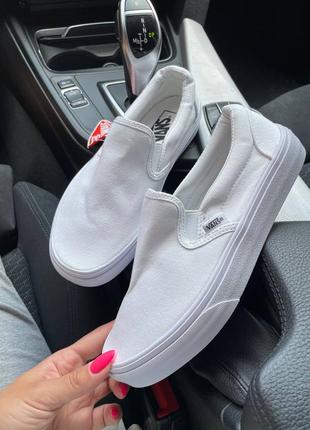 Сліпони, кеди vans slip-on white3 фото