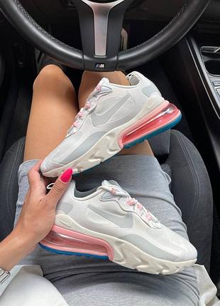 Кросівки air max 270 react grey pink1 фото