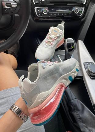 Кросівки air max 270 react grey pink2 фото