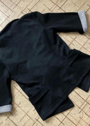 Чёрный пиджак с английским воротником2 фото