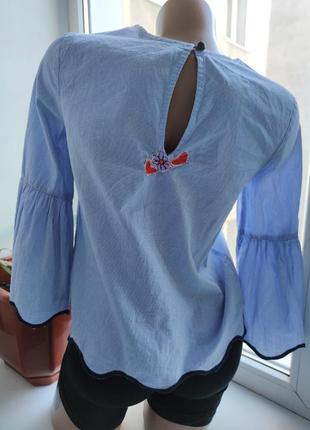 Фирменная блуза zara с рукавами три четверти5 фото