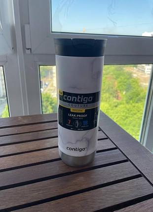 Термокружка contigo new couture snapseal 591 мл marble white
