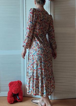 Сукня міді довге ярусне у квітковий принт від next.4 фото
