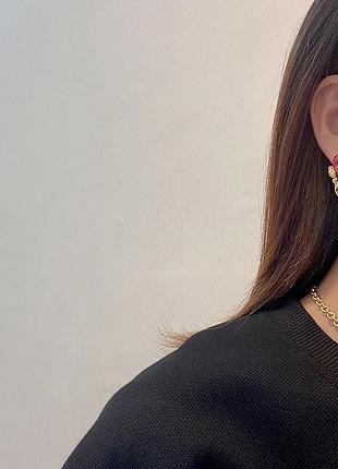 Сережки у стилі versace 4