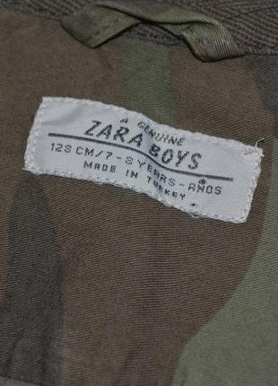 7 - 8 років 128 см дуже крута модна фірмова сорочка для хлопчика камуфляж зара zara8 фото