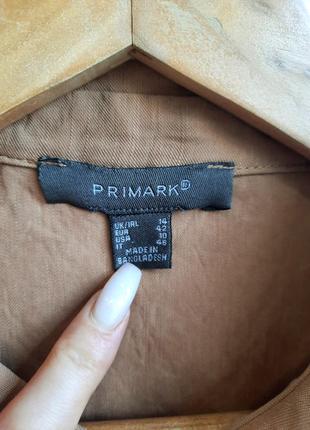 Primark беживое  платье - рубашка миди  из вискозы7 фото