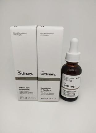 Сироватка з ретинолом 0,5% для молодості шкіри the ordinary retinol 0,5% in squalane retinol 0.5%1 фото