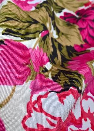 Яркая цветочная блуза с розами/летняя/струящаяся ткань/не парит-l-xl5 фото
