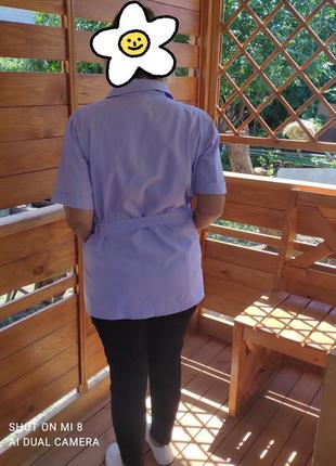 Натуральная рубашка блуза блузон жакет лен и х/б.2 фото