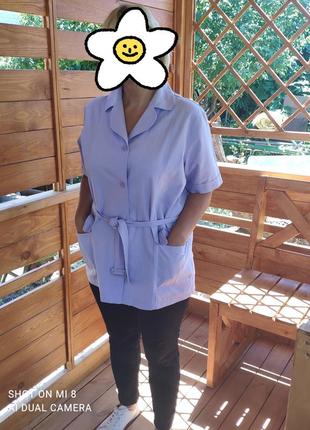 Натуральна сорочка блуза блузон жакет льон і х/б.