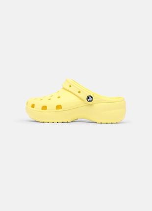 Крокс класік клог жовті crocs women´s classic platform clog banana3 фото