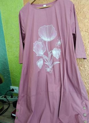 Гарне плаття-туніка розмір 54-56