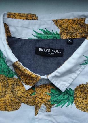Гавайська сорочка brave soul london cotton гавайка (m)3 фото