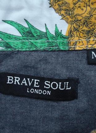 Рубашка  гавайская brave soul london cotton гавайка (m)4 фото