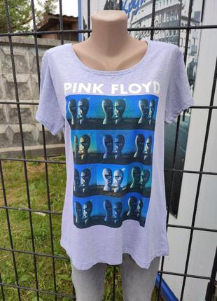 Сіра футболка з принтом pink floyd