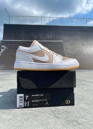 Женские кроссовки nike air jordan 1 low ‘hemp white’ 36-37-38-39-40