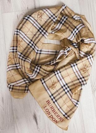 Burberry шелковвй платок вуаль стильный шарф  косынка2 фото
