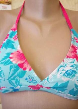 Яскравий, у квіточки верх від купальника 70/90а❌розпродаж❌