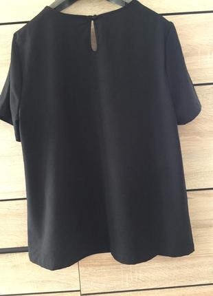Кофта блуза чорна з камінцями розмір 16 tu2 фото