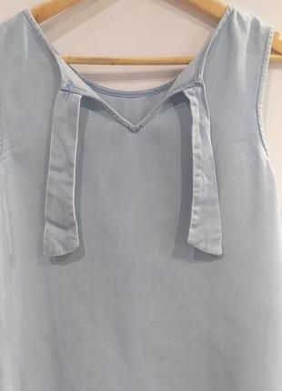 Джинсова блузка безрукавка розмір m-l2 фото