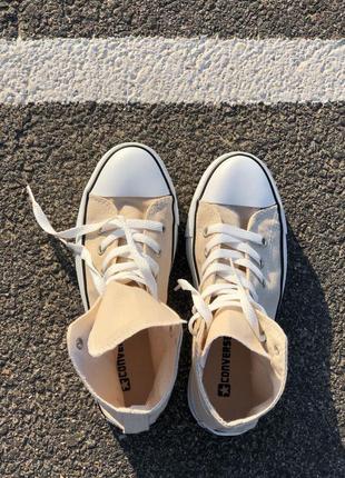 Converse lift cream beige женские кеды конверсы8 фото