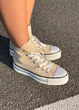 Converse lift cream beige женские кеды конверсы6 фото