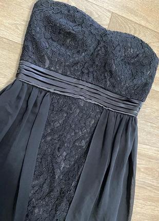 Вечірня сукня,чорна довга сукня ,сукня з шлейфом ,чорна класична сукня ,мереживна сукня1 фото